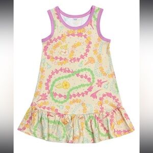 Coco Moon Hawaii Lei 🌺🌸🌼 Day in Sand Ruffle Hem Tank Dress. Size 7/8.  NWT.